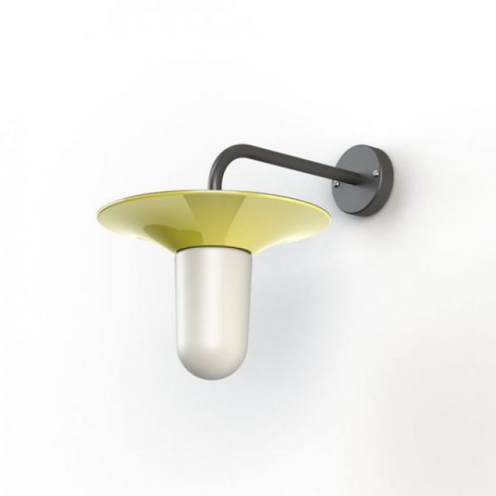 Mattglas schwefelgelb glänzend